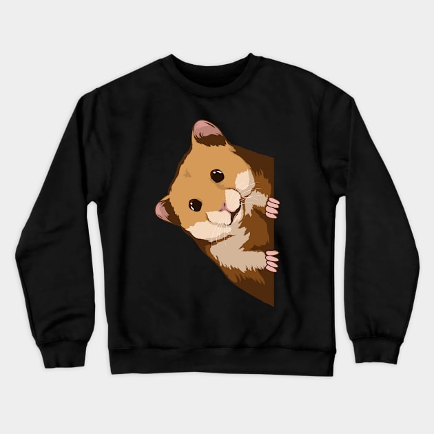 Dwarf Hamster Looking From The Side Hammy Crewneck Sweatshirt by TheTeeBee